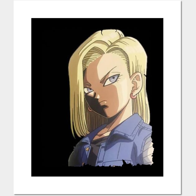 ANDROID 18 MERCH VTG Wall Art by kuzza.co